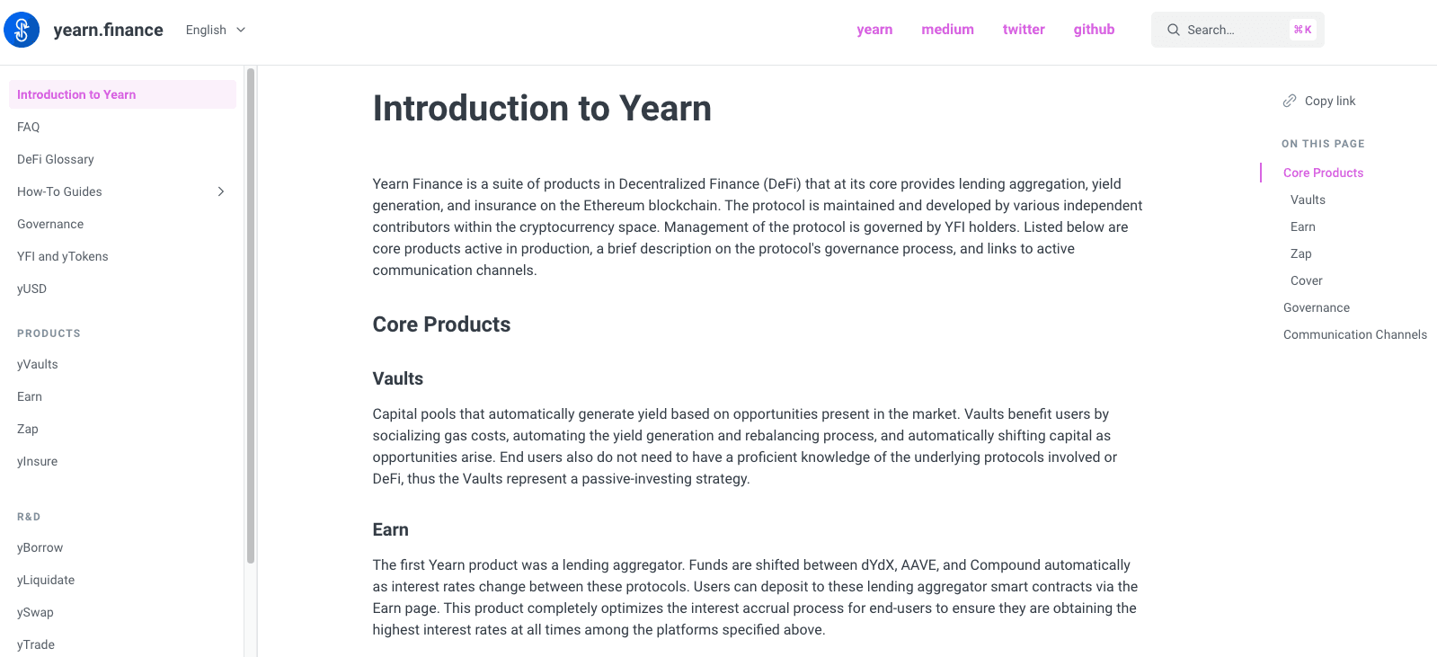 Yearn Github