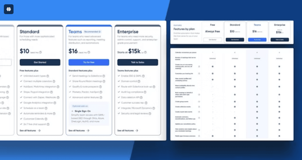 Pricing page